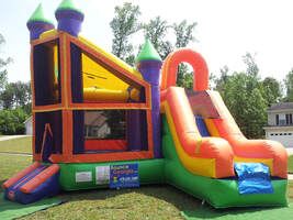 Huge Super Supreme Bounce House with slide and joy in McDonough Georgia
